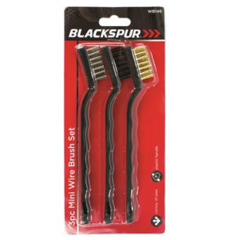 Blackspur Mini Wire Brush Set - 3 Pieces