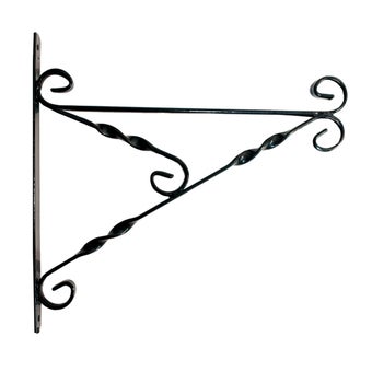 Blossom Heavy Duty Hanging Basket Bracket Black 16″