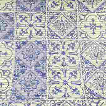 Blue Motif Anti-Slip Floor Mat - Price per Metre
