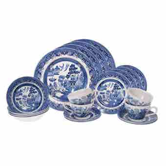 Blue Willow 20pc Crockery Dining Set