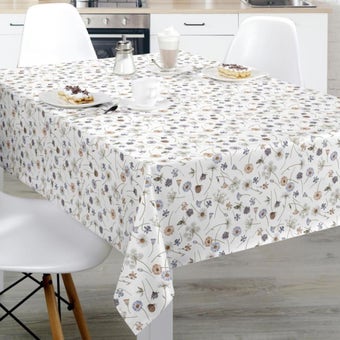 Blue & Brown Oil Cloth - Price per metre