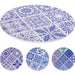 Blue Ceramic Tile Trivet with Cork Backing 25cm I Heat Resistant Pot and Pan Coasters – Pack of 12