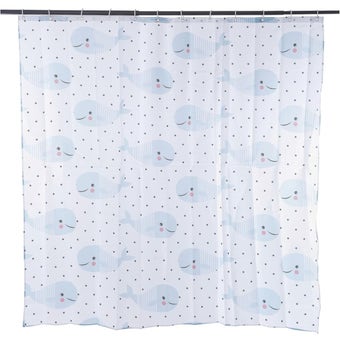 Bluecanyon Whale Shower Curtain 180x180cm