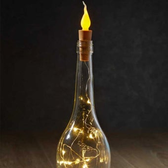 Bottle It Candle Light Twin Pack with LED Cork Stoppers – Decorative Bottle Lights for Indoor and Outdoor Ambience
