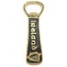 Brass Ireland Bottle Opener I Black Inlay Premium Irish Bottle Opener with Harp Emblem and Black Textured Detail