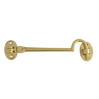 Brass Cabin Hook 6"