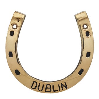 Brass Dublin Horseshoe – Traditional Irish Good Luck Wall Ornament
