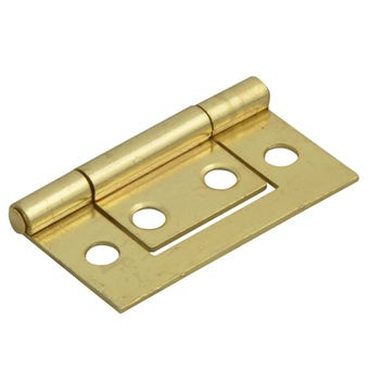 Brass Plated Flush Hinge 1 1/2" - Pack of 2