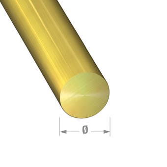 Brass Round Rod - 8mm x 1m