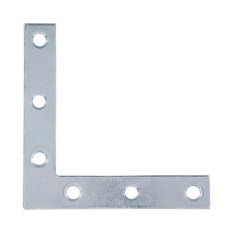 Bright Zinc Planted Corner Plates 2" - Pack of 4