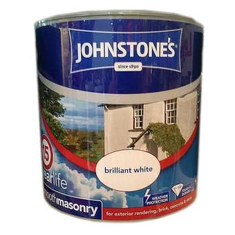 Johnstones Smooth Masonry Paint - Brilliant White 2.5L