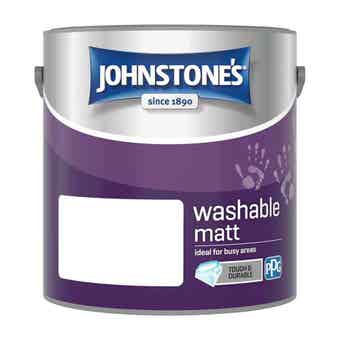 Johnstones Interior Washable Matt Paint - Pure Brilliant White 2.5L