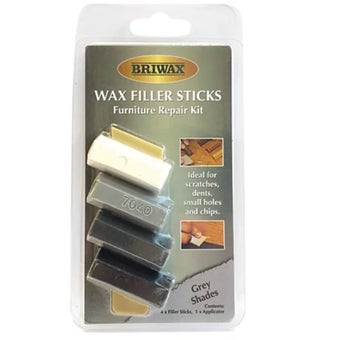 Briwax Wax Filler Sticks l Furniture Repair Kit - Grey