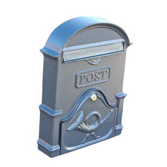 The Brosna Cast Aluminium Post Box - Slim Grey