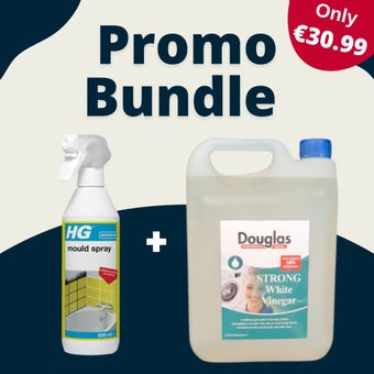 Heavy-Duty Cleaning & Mould Removal Bundle – Douglas 18% White Vinegar 5L + HG Mould Spray 500ml (30% Extra Free)