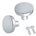 Chrome Classic Cabinet Knob Set 30mm – Aluminium Round Furniture Handles I Pack of 2