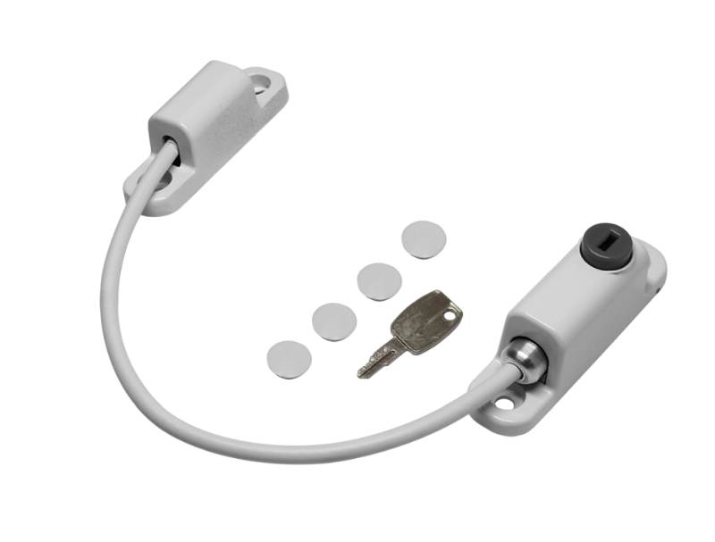 CHAMELEON 150mm Locking Window Cable Restrictor - White