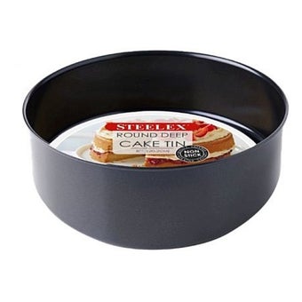Steelex 8" Round Non Stick Deep Cake Tin