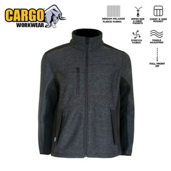 Cargo Melange Black Utility Jacket - Large