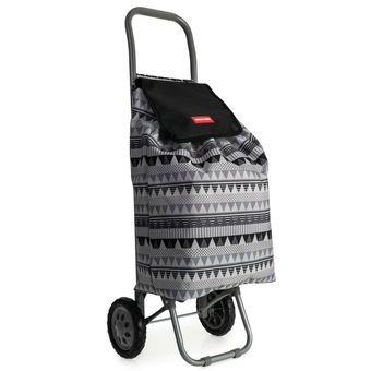 Phoenix 2 Wheel Shopping Trolley 45L – Grey Folding Grocery Shopping Cart