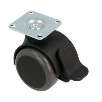 Castor with Plate and Brake