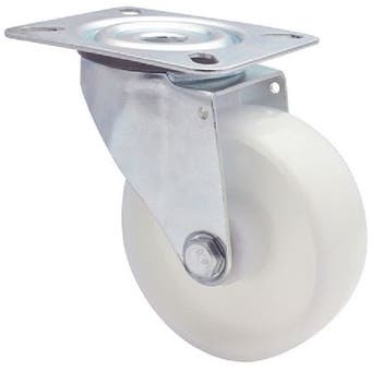 Castor Swivel White 100mm - 70kg
