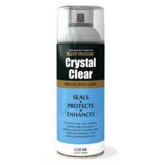 Rust-Oleum Crystal Clear Gloss Protective Top Coat - Spray Paint 400ml