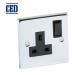 CED Polished Chrome 13A Single Socket Switch