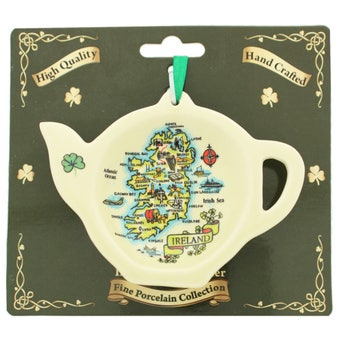 Ceramic Ireland Map Tea Bag Holder