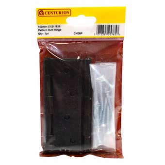 Centurion 100mm Black Steel Butt Hinge - 1 Pair