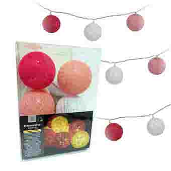 Decorative Pink Bauble Christmas Lighting