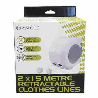 Orwell 30m Twin Line Retractable Clothes Line