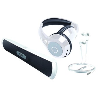 Coby 3 in 1 REPLAY Combo Kit l Speaker, Headphones & Earbuds