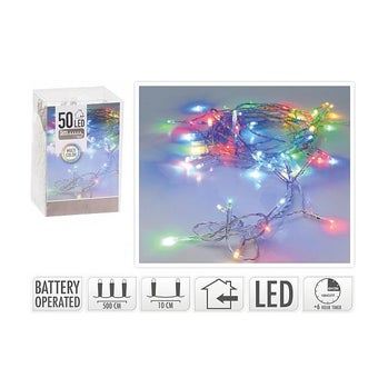 50 LED Christmas Multicoloured Naked Wire - 5m