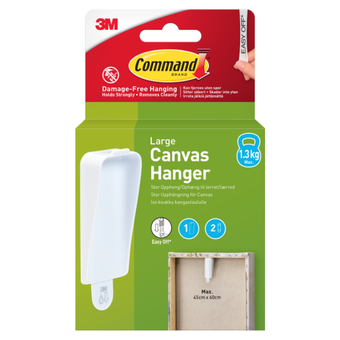 Command Large Canvas Hanger 1.3kg – Damage-Free Picture & Canvas Hanging Strips