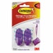 Command™ Hanging Purely Purple Hooks - 2 Medium - 900g / 2lb