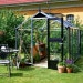 Juliana Compact Greenhouse Safety Glass Aluminium/Black 7' x 7'