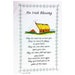 Cotton Irish Blessing Tea Towel – Cottage Design I Traditional Irish Blessing with Cottage Illustration and Shamrock Border