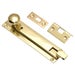 Cranked Locking Bolt 152mm x 36mm - Polished Brass