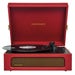 Crosley Voyager CR8017B-BUR 3-Speed Bluetooth Record Player with Built-In Speakers, 2-Way Bluetooth, RCA Output, Pitch Control and Headphone Jack – Burgundy