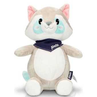 Alecto BC351 Cuddly Raccoon & Night Light I Soothing 3-in-1 Sleep Companion with Night Light, Lullabies and Sound Sensor