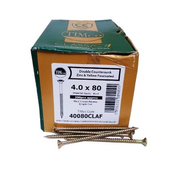 Timco Classic® ZYP Pozi Wood Screws 4.0 X 80mm - Box Of 200