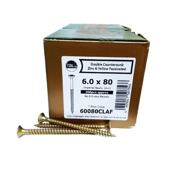 Timco Classic® ZYP Pozi Wood Screws 6.0 X 80mm - Box Of 200