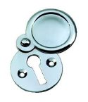 Polished Chrome Victorian Round Covered Escutcheon