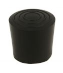 Black Rubber Round Leg Tips / Ferrules - 30mm