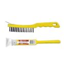 4 Row Plastic Wire Brush With Scraper