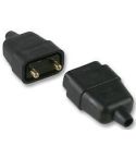 10 Amp 2 Pin Resilience Flex Connector Black