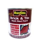 Rustins Quick Dry Brick & Tile Matt Red Paint - 1L