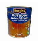 Rustins Quick Dry Outdoor Wood Stain - Satin Light Oak 1L