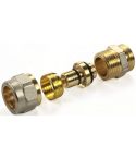 Nickel-Plated Female Straight Fitting - 1/2"x 20 mm